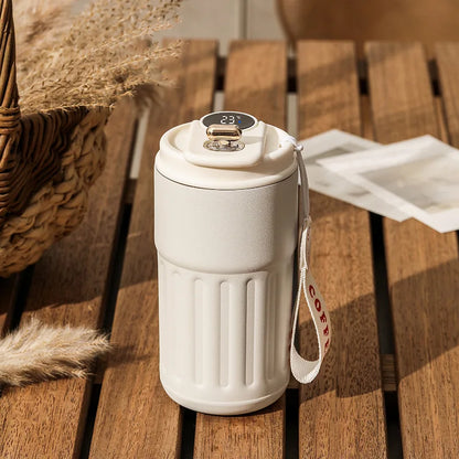 Intelligent Digital LED Temperature Display Coffee Cup Stainless Steel Thermo Bottle Keeps Cold and Heat Thermal Mug Sports Cup